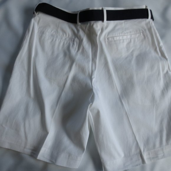4/$14 Savane White Mens Shorts with Blue Belt Size 36 - Picture 2 of 6